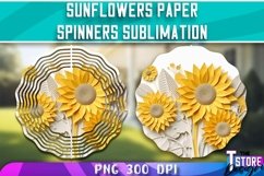 Sunflowers Paper Quilling Wind Spinners Sublimation|Summer Product Image 1