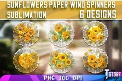 Sunflowers Paper Wind Spinners Sublimation Bundle|Summer v.2 Product Image 1