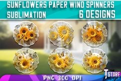 Sunflowers Paper Wind Spinners Sublimation Bundle|Summer v.1 Product Image 1