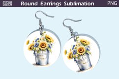 Sunflowers Round Earrings | Wildflowers Round Earrings Product Image 1