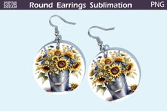 Sunflowers Round Earrings | Wildflowers Round Earrings Product Image 1