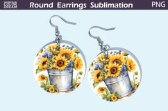 Sunflowers Round Earrings | Wildflowers Round Earrings Product Image 1