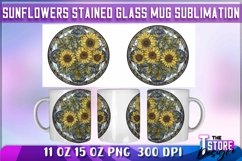 Sunflowers Stained Glass Mug Sublimation|Coffee 11 Oz v.2 Product Image 2