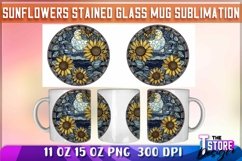 Sunflowers Stained Glass Mug Sublimation|Coffee 11 Oz v.1 Product Image 2