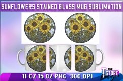Sunflowers Stained Glass Mug Sublimation|Coffee 11 Oz v.2 Product Image 3