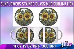 Sunflowers Stained Glass Mug Sublimation|Coffee 11 Oz v.2 Product Image 4