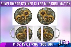 Sunflowers Stained Glass Mug Sublimation|Coffee 11oz 15 oz Product Image 1