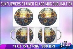 Sunflowers Stained Glass Mug Sublimation|Coffee 11 Oz v.2 Product Image 6