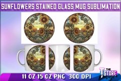 Sunflowers Stained Glass Mug Sublimation|Coffee 11 Oz v.2 Product Image 7