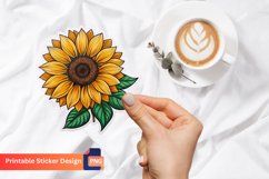 Sunflower Sticker, Sunflower Wall Decal, Floral Sticker Product Image 1