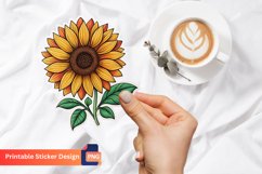 Sunflower Sticker, Sunflower Wall Decal, Floral Sticker Product Image 1