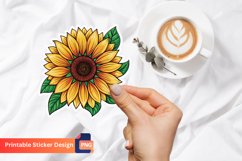 Sunflower Sticker, Sunflower Wall Decal, Floral Sticker Product Image 1