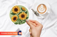 Sunflowers Sticker Design, Floral Sticker Pack, Flower Art Product Image 1