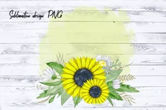 Sunflowers Sublimation. Floral Arrangement design Product Image 1