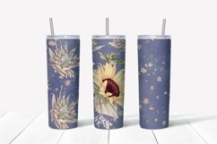 Sunflowers sublimation design Skinny tumbler wrap design 