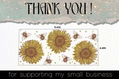 Sunflowers GLASS CAN, bee can glass svg Product Image 3