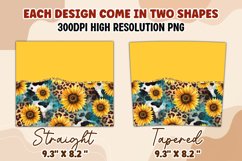 Sunflowers Teal Wood Agate 20Oz Tumbler Sublimation Wrap Product Image 3