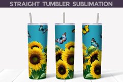 Sunflowers With Butterfly Tumbler Wrap Product Image 1