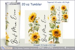 Best Mom Ever Sublimation Tumbler Wrap 20 oz|Sunflowers Wrap Product Image 3