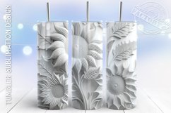 3D tumbler wrap BUNDLE, 3D sunflowers tumbler design Product Image 5