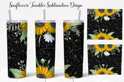 Sunflowers Skinny Tumbler Design Product Image 1
