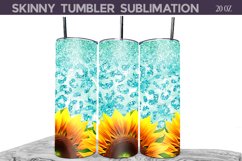 Leopard Sunflowers Tumbler Bundle | Sunflowers Tumbler Wrap Product Image 2