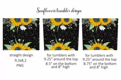 Sunflowers Skinny Tumbler Design Product Image 2