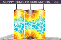 Leopard Sunflowers Tumbler Bundle | Sunflowers Tumbler Wrap Product Image 3