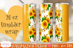 floral 20oz tumbler png design