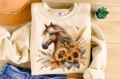 Sunflowers Horse PNG, Horse Lover Sublimation, Cowgirl PNG Product Image 3