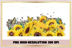 Sunflowers Watercolor 16oz can glass Libbey wrap sublimation Product Image 2