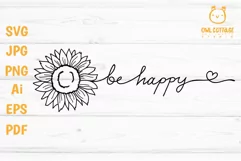 Sunflowers Words Be Happy