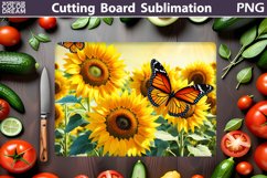 Sunflowers Cutting Board | Butterfly Cutting Board Product Image 1