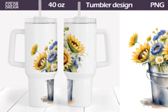 Sunflowers Tumbler 40 Oz | Wildflower Tumbler 40 OZ Product Image 1