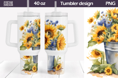 Sunflowers Tumbler 40 Oz | Wildflower Tumbler 40 OZ Product Image 1