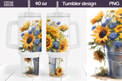 Sunflowers Tumbler 40 Oz | Wildflower Tumbler 40 OZ Product Image 1