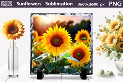Sunflowers Sublimation | Slate Sublimation Design Product Image 1