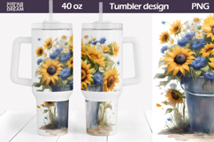 Sunflowers Tumbler 40 Oz | Wildflower Tumbler 40 OZ Product Image 1