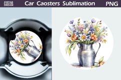 Flowers Car Coaster | Wildflowers Coaster | Car Coaster Product Image 1