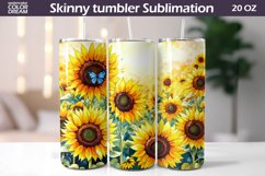 Sunflowers Tumbler | Watercolor Sunflowers Tumbler Wrap Product Image 1