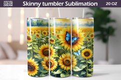 Sunflowers Tumbler | Watercolor Sunflowers Tumbler Wrap Product Image 1