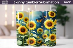 Sunflowers Tumbler | 3D Sunflowers Tumbler Sublimation Product Image 1