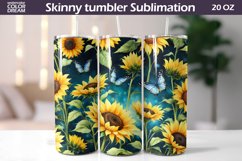 Sunflowers Tumbler Wrap | Watercolor Sunflowers Tumbler Product Image 1