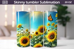 Sunflowers Tumbler Wrap | 3D Sunflowers Tumbler Product Image 1