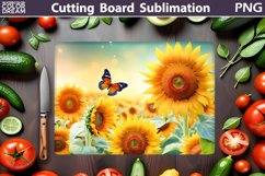Sunflowers Cutting Board | Butterfly Cutting Board Product Image 1
