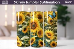 Sunflowers Tumbler Wrap | 3D Sunflowers Tumbler Product Image 1