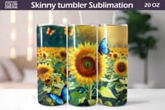 Sunflowers Tumbler Wrap | 3D Sunflowers Tumbler Product Image 1