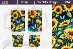 Sunflowers Tumbler 40 Oz | Wildflower Tumbler 40 OZ Product Image 1