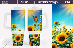 Sunflowers Tumbler 40 Oz | Wildflower Tumbler 40 OZ Product Image 1