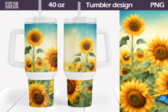 Sunflowers Tumbler 40 Oz | Wildflower Tumbler 40 OZ Product Image 1